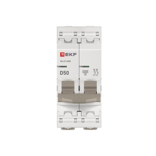 Авт. выкл. ВА 47-63N 2P 50А (D) 4,5kA PROXIMA EKF