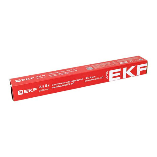 ДБО-60 24Вт черный 6500К 590x65x70 IP20 LUMA EKF