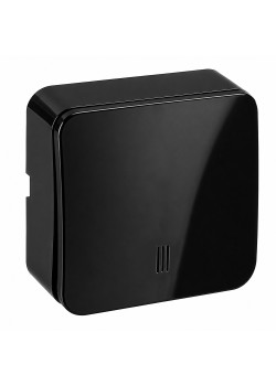 Выключатель открытой установки 1-клавишный с индикатором, STEKKER, 250В, 10А, IP20, серия София, черный, MSW10-11-20-02