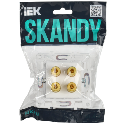 SKANDY Аудиорозетка 4-местная SK-A01W арктический белый IEK SKANDY Аудиорозетка 4-местная SK-A01W арктический белый IEK