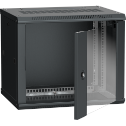 ITK Шкаф LINEA W 6U 600х450мм дверь стекло черный RAL9005