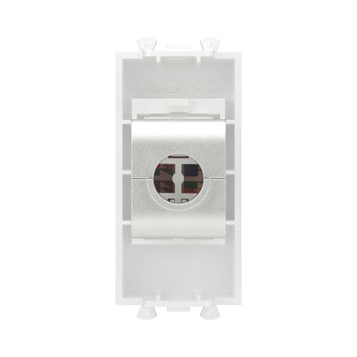 Компьютерная розетка RJ-45 без шторки модульная, кат.5е экранированная, Avanti, белое облако, 1 модуль Компьютерная розетка RJ-45 без шторки модульная, кат.5е экранированная, Avanti, белое облако, 1 модуль