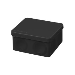 Коробка расп., двухкомп. для прямого монтажа ОП 100х100х50 мм, IP66, 8 вх., HF, черная, (4 шт) TDM