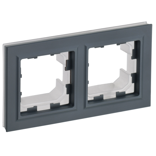 BRITE Рамка 2-местная IP44 РУ-2-БрГ-44 графит IEK