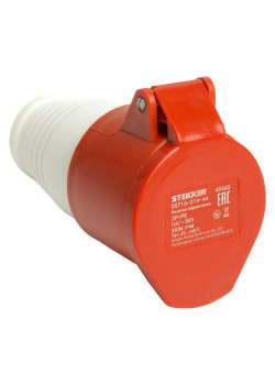 Розетка переносная ST-214 16А 380В 3P+PE IP44, RST16-214-44, Stekker