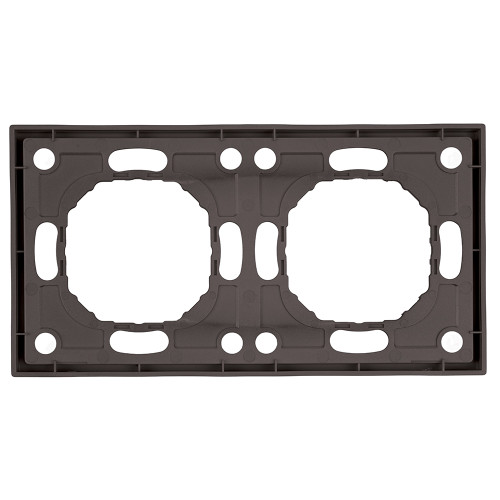 Рамка STEKKER, PFR00-5002-09 2-местная, серия Эмили, антрацит, soft touch Рамка STEKKER, PFR00-5002-09 2-местная, серия Эмили, антрацит, soft touch