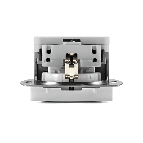 ATLASDESIGN РОЗЕТКА 16А c 2 USB A+A, 5В/2,4А, 2х5В/1,2А, механизм, БЕЛЫЙ
