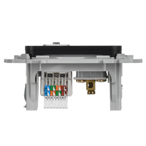 FLITE Розетка 2-местная RJ45/TV категория 5Е UTP РКТВ5е-2-0-ФлЧ черный IEK