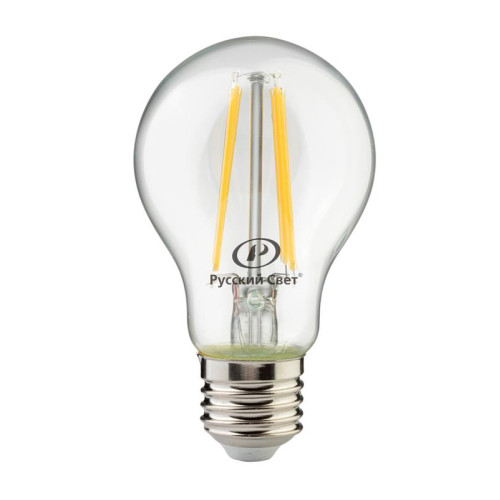 Лампа светодиодная филаментная RS LED F A60 E27 6W 220-240V 3000К 6Вт грушевидная 560лм Ra 80 15010345093