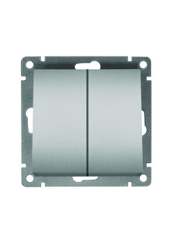Выключатель 2-кл. СП Афина 10А IP20 механизм серебр. Universal A0023-S
