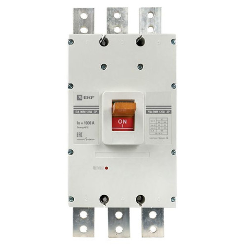 ВА-99М 1250/1000А 3P 10In 35кА с термомагнитным расцепителем EKF ВА-99М 1250/1000А 3P 10In 35кА с термомагнитным расцепителем EKF