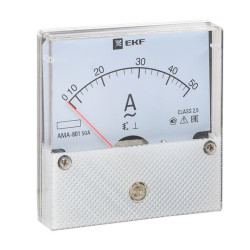 AMA-801 аналоговый на панель (80x80) круглый вырез 50А прямое подкл. EKF