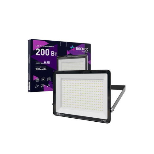 Прожектор светодиодный PREMIUM 200Вт 6500К 20000лм IP65 КОСМОС KOS_PR_LED_200