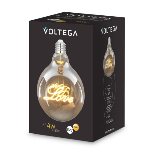 Лампа светодиодная Loft Led G125 4Вт 2500К E27 Voltega 8550 Лампа светодиодная Loft Led G125 4Вт 2500К E27 Voltega 8550