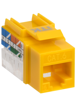 ITK Модуль Keystone Jack кат.6 UTP 110 IDC 90град жёлтый