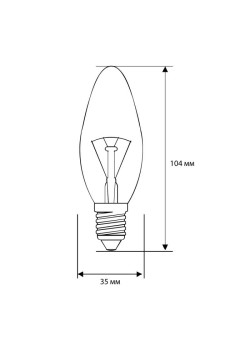 Лампа накаливания MIC B FR 40Вт E14 Camelion 9864