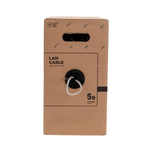 Кабель витая пара U/UTP кат.5E 4х2х0.52 4PR 24AWG PVC нг(А)-LS INDOOR SOLID сер. РФ (305м) Rexant 01-0041-R