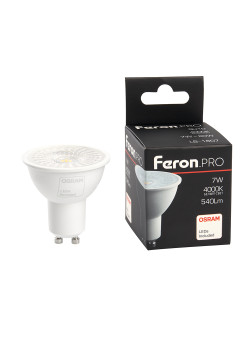 Лампа светодиодная Feron.PRO LB-1607 GU10 7W 175-265V 4000K