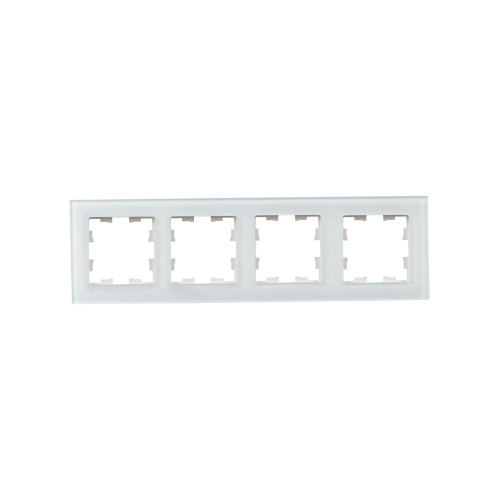 BRITE Рамка 4-местная РУ-4-2-Бр стекло белый матовый IEK BRITE Рамка 4-местная РУ-4-2-Бр стекло белый матовый IEK