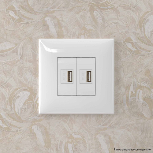 USB зарядное устройство в стену, Avanti, белое облако, 2.1А USB зарядное устройство в стену, Avanti, белое облако, 2.1А