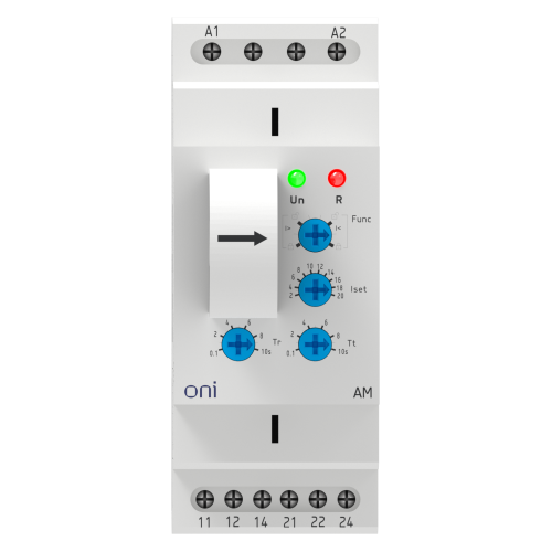 Реле контроля тока AM 2А-20А 2 контакта 24-240В AC/24В DC ONI