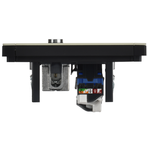 FORTE&PIANO Розетка двойная TV+RJ45 кат.6 FP837M металл слоновая кость IEK