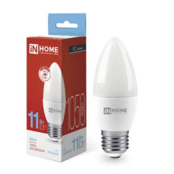 Лампа светодиодная/ Лампа светодиодная LED-СВЕЧА-VC 11Вт 230В Е27 6500К 1050Лм IN HOME