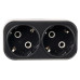 Разветвитель сетевой 2-местный с/з STEKKER ADP16-22-20 250V, 16A, ABS огнеустойчивый пластик, черный Разветвитель сетевой 2-местный с/з STEKKER ADP16-22-20 250V, 16A, ABS огнеустойчивый пластик, черный