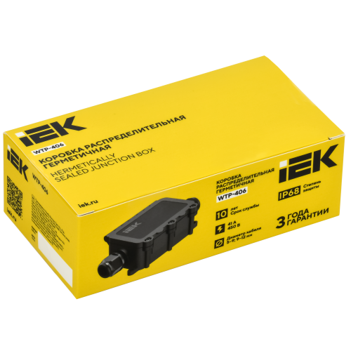Коробка распределительная герметичная WTP-406 2 ввода IP68 IEK