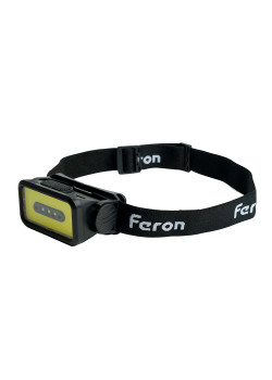 Фонарь налобный FERON TH2315 c аккумулятором 5W, 2000mAh IP44, USB type-C, ABS пластик