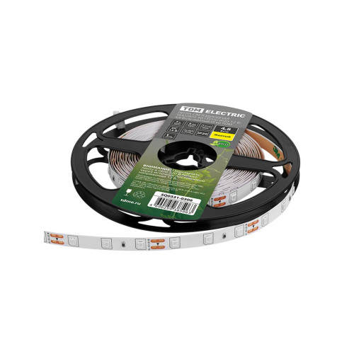 Лента светодиодная SMD2835-60 LED/м-IP20-12 В-4,8 Вт/м-желтый (5 м) TDM