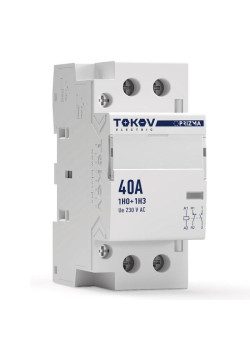 Контактор модульный 36мм 40А 230В АС 1НО 1НЗ PRIZMA TOKOV ELECTRIC TKE-PZ-MC-2-40-230-11