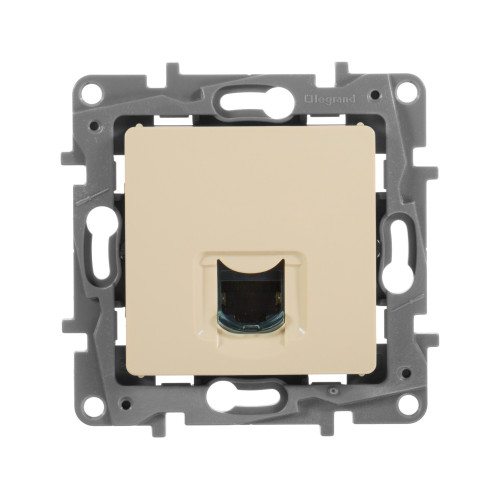 ETIKA Розетка компьютерная RJ45 категория 6 UTP слоновая кость ETIKA Розетка компьютерная RJ45 категория 6 UTP слоновая кость