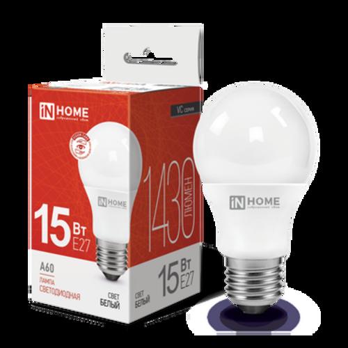 Лампа светодиодная/ Лампа светодиодная LED-A60-VC 15Вт 230В Е27 4000К 1430Лм IN HOME
