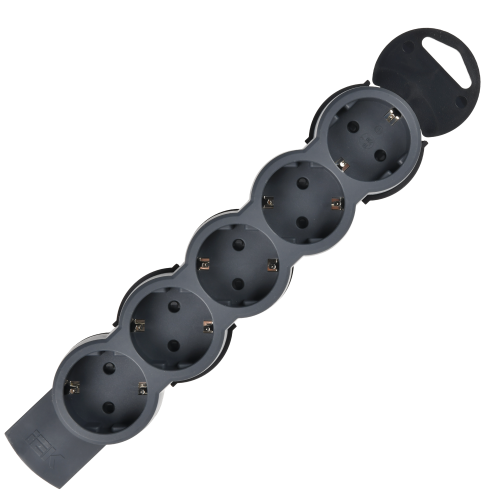 STANDARD Колодка для удлинителя с заземлением К05 5 мест черная IEK STANDARD Колодка для удлинителя с заземлением К05 5 мест черная IEK