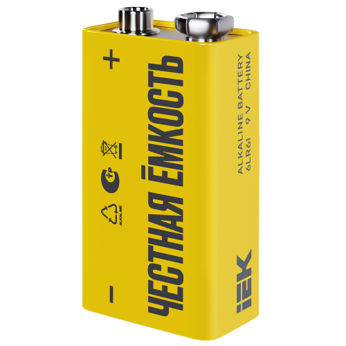 Батарейка щелочная Alkaline 6LR61 9V (1шт/блистер) IEK Батарейка щелочная Alkaline 6LR61 9V (1шт/блистер) IEK