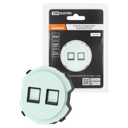 Розетка телефонная RJ11 + компьютерная RJ45 фисташковая, 