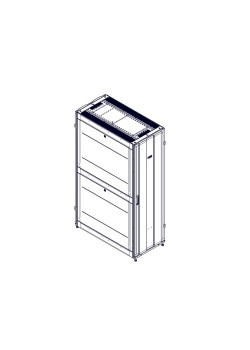 Шкаф Systeme Electric, серия Uniprom, 42U-600/1200, боковые панели 4шт, черный