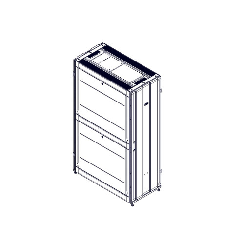 Шкаф Systeme Electric, серия Uniprom, 42U-600/1200, боковые панели 4шт, черный