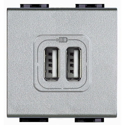 Livinglight Разъём для зарядки 2ХUSB, Алюминий