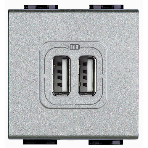 Livinglight Разъём для зарядки 2ХUSB, Алюминий