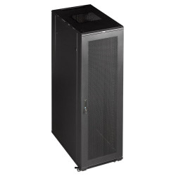 Шкаф коммутационный Lanmaster (TWT-CBB-18U-6X10-G1) напольный 18U 600x1000мм пер.дв.стекл металл 2 бок.пан. 800кг черный