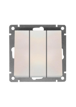 Выключатель 3-кл. СП Афина 10А IP20 механизм жемчуг Universal A0043-OBr