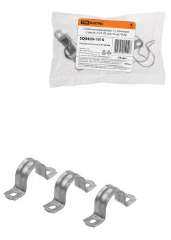 Скоба металлическая 2-х лапковая с внутр. d 21-22 мм (10 шт) TDM
