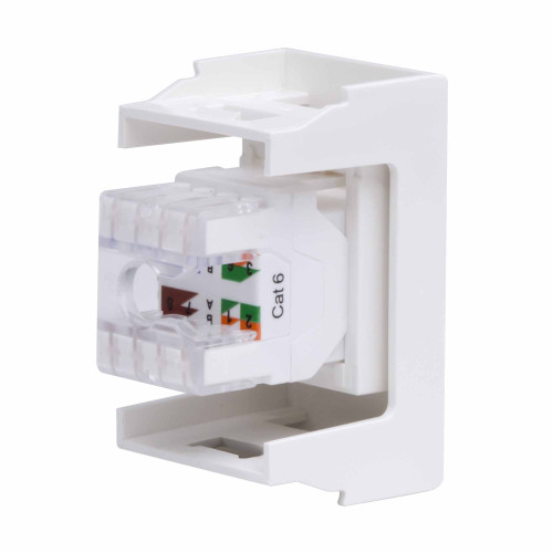 Компьютерная розетка RJ-45, кат. 6, 8P8C, ЭУИ Вива (Viva), белая, 1модуль Компьютерная розетка RJ-45, кат. 6, 8P8C, ЭУИ Вива (Viva), белая, 1модуль