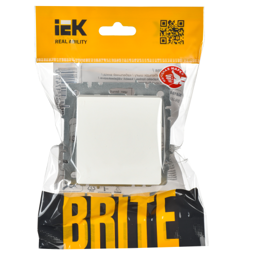 BRITE Выключатель 1-клавишный перекрестный 10А ВС10-1-3-БрБ белый IEK