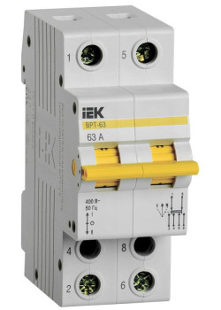 Выключатель-разъединитель трехпозиционный 2п ВРТ-63 63А IEK MPR10-2-063