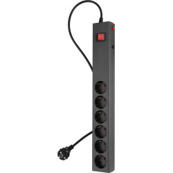 Сетевой фильтр Buro 600SE-16-3-B 3м (6 розеток) черный (коробка)