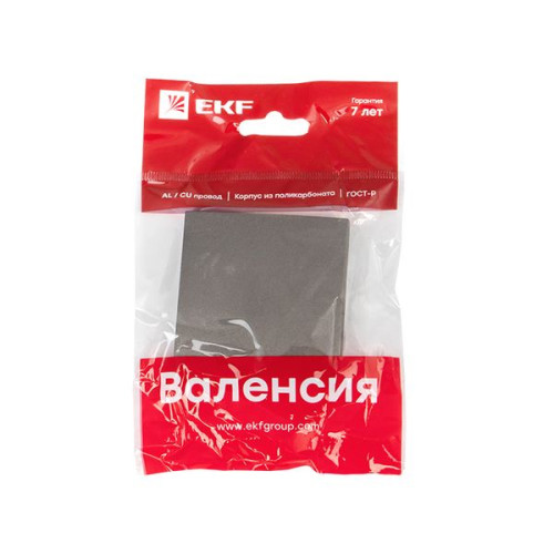 Валенсия лиц. панель выключателя 1-кл. 10А графит EKF Валенсия лиц. панель выключателя 1-кл. 10А графит EKF