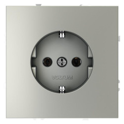 Розетка 1-м СП S70 16А с заземл. механизм сталь Voltum VLS040105